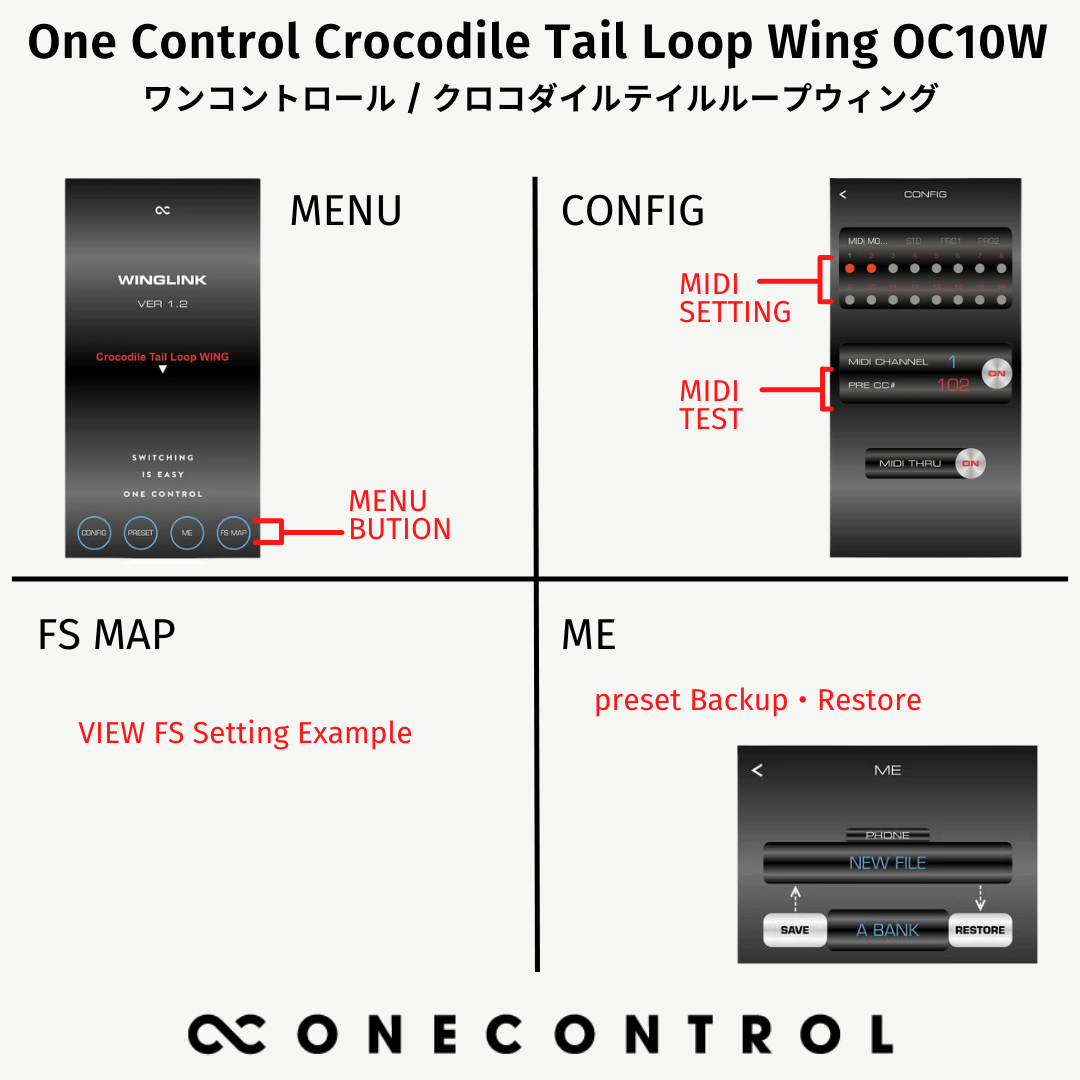 One Control - Crocodile Tail Loop Wing OC10W