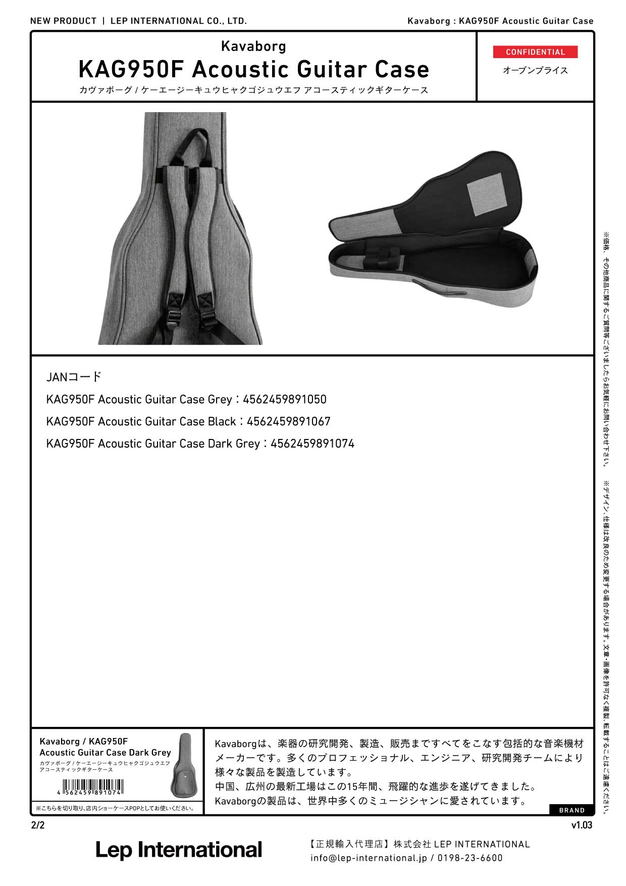 Kavaborg - KAG950F Acoustic Guitar Case