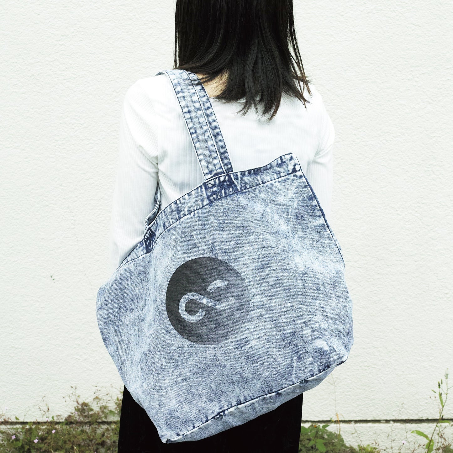 One Control - トートバッグ ケミカルウォッシュ ロゴ プリント