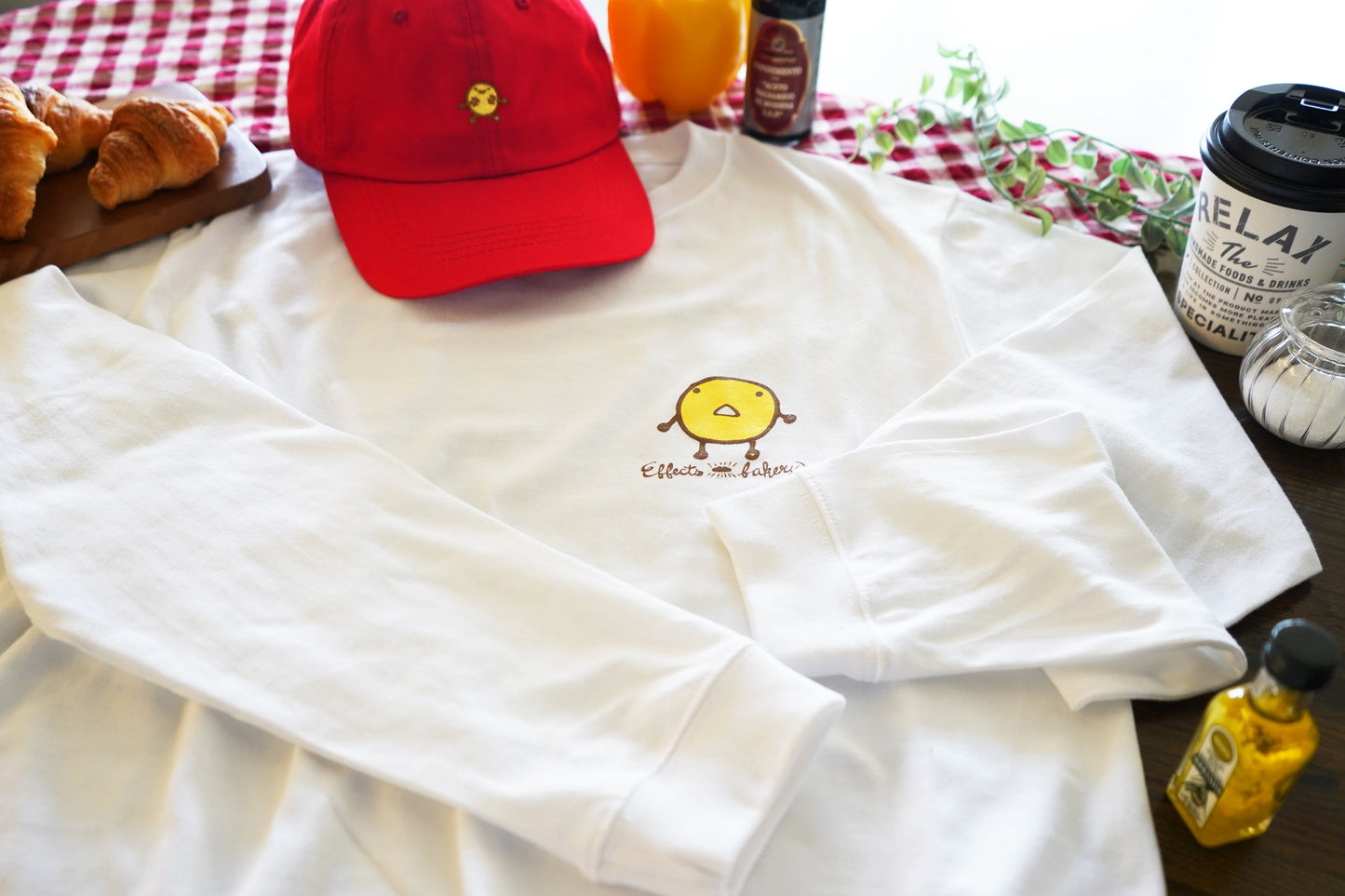Effects Bakery - Bagel 長袖 Tシャツ ホワイト