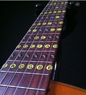 Fret Daddy - スケール教則シール 【メジャースケール(Cスケール)(クラシックギター用)】