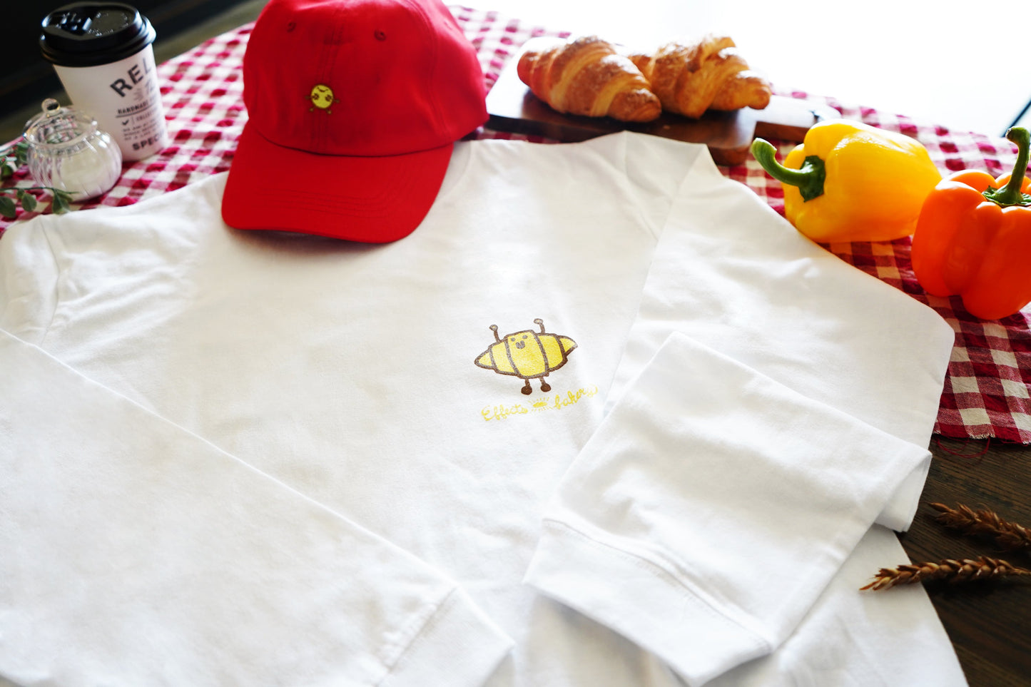 Effects Bakery - Croissant 長袖 Tシャツ ホワイト