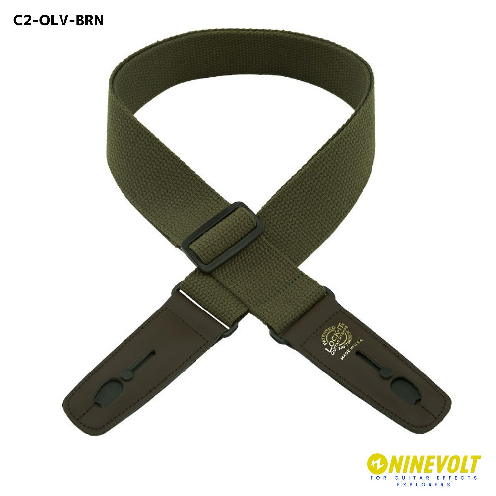 Lock-It Guitar Straps - Cotton Pro 2”