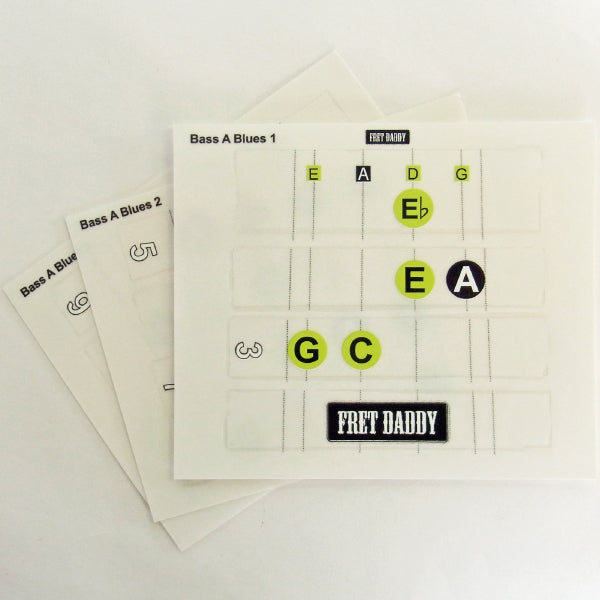 Fret Daddy - スケール教則シール 【ブルーススケール(Aスケール)(エレキ/アコースティックギター用)】