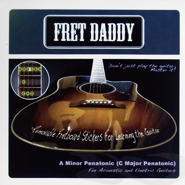 Fret Daddy - スケール教則シール 【マイナーペンタトニックスケール(Aスケール)(エレキ/アコースティックギター用)】