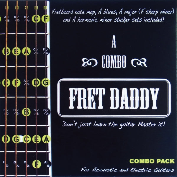 Fret Daddy - スケール教則シール 【コンボパック(エレキ/アコースティックギター用)】