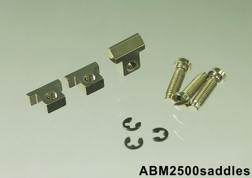 ABM - ABM2500saddlesB ABR-1用ブラスサドル ブラック(3個セット)