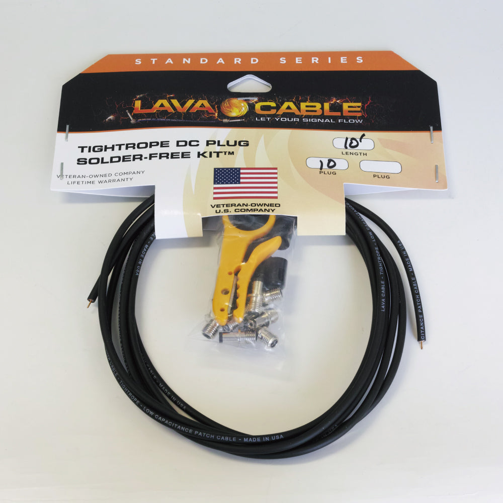 Lava Cable/Tightrope DC Plug Solder-Free Kit (L字型プラグ×10