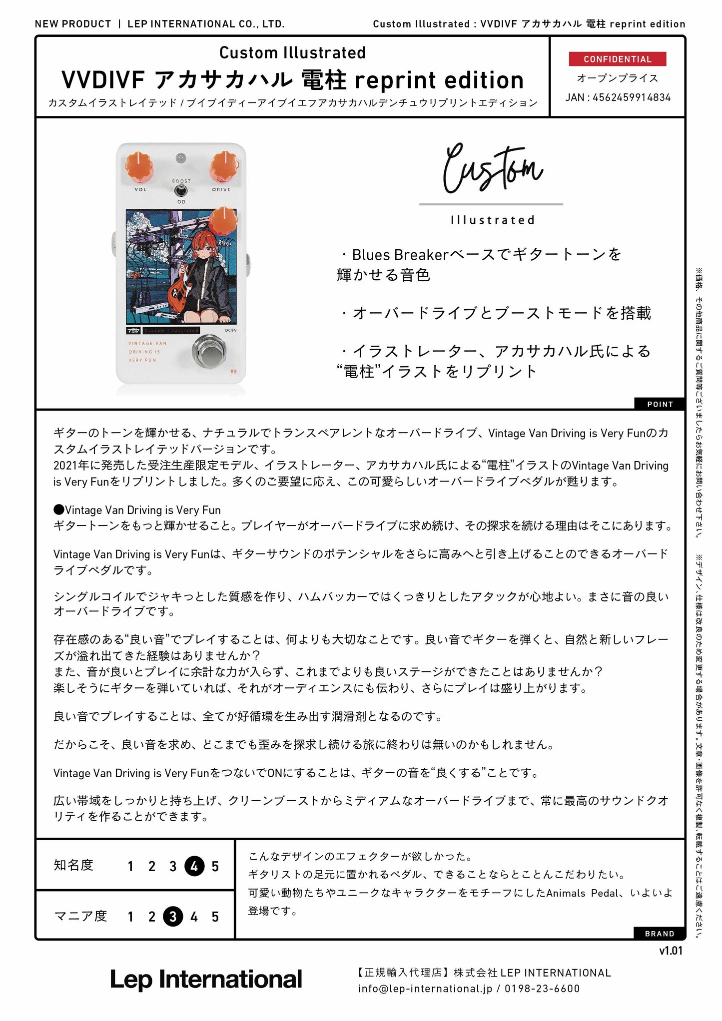 Custom Illustrated - VVDIVF アカサカハル 電柱 reprint edition