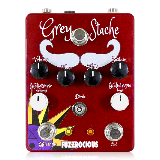 Fuzzrocious Pedals - Grey Stache/Heliotropic