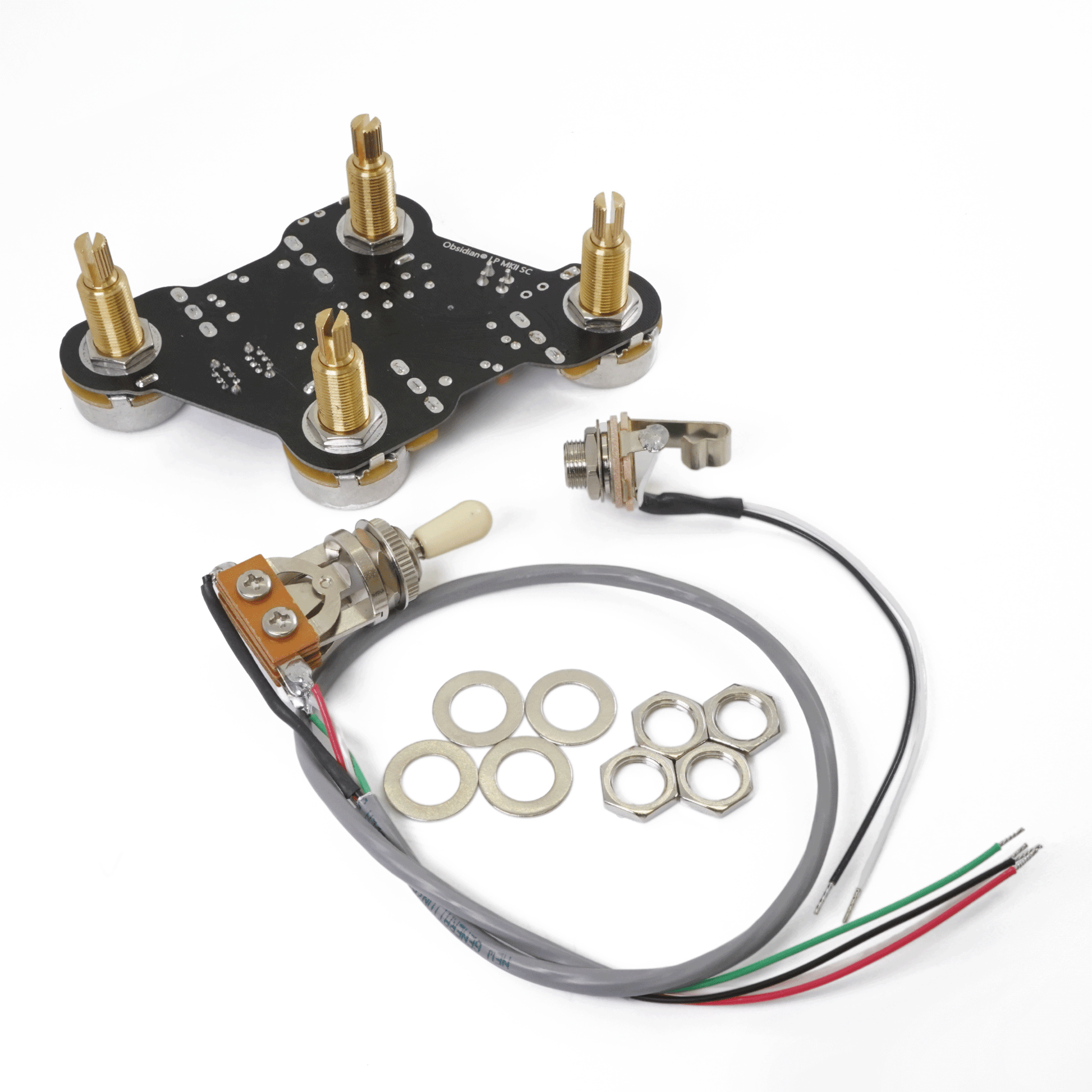 本物の レスポール用プリワイヤードキット OBSIDIAN Wire MkⅡ - 楽器/器材