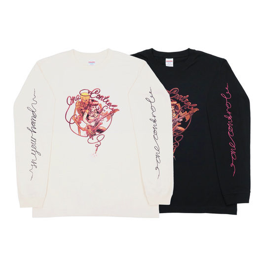 One Control - the Skull with Girl ロングTシャツ