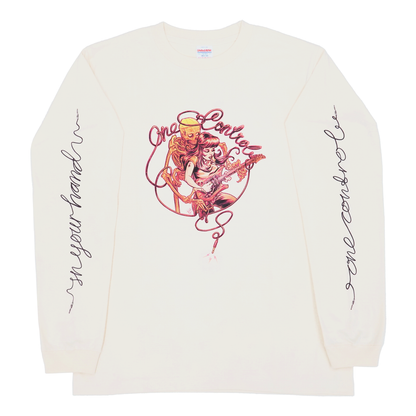 One Control - the Skull with Girl ロングTシャツ