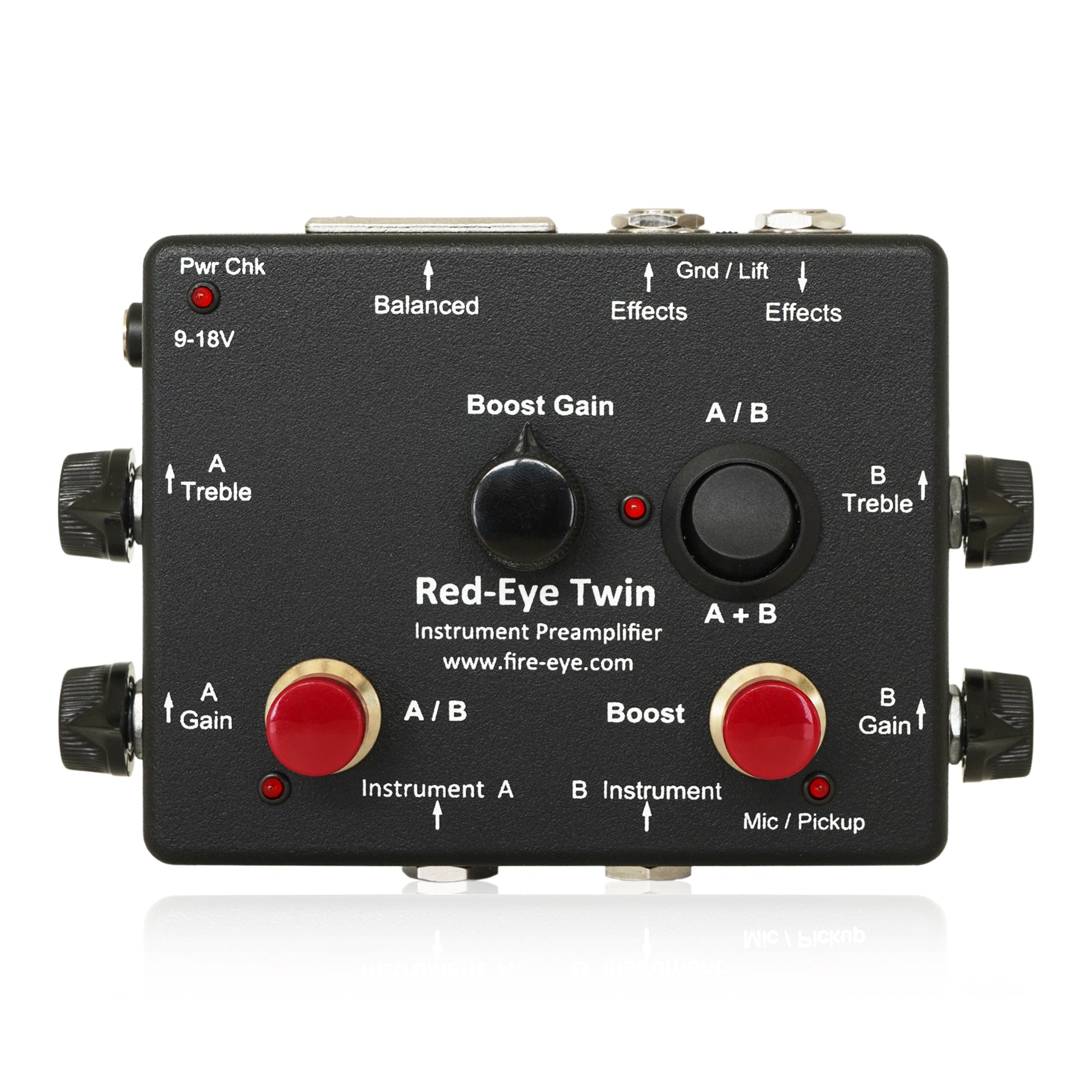 以下メーカーの詳細からFire-Eye Red-EyeTwin/超高品質DIブースタープリアンプ