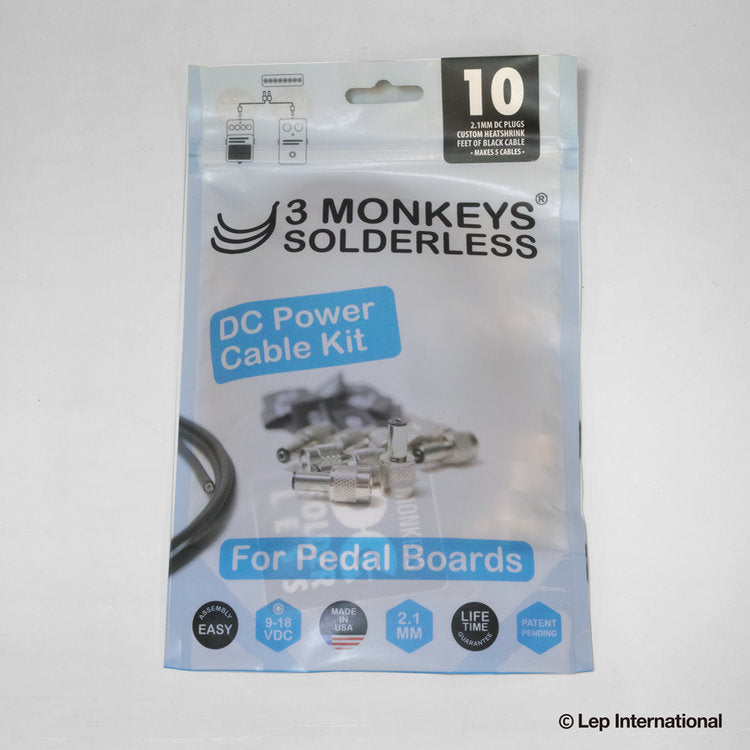 3 Monkeys Solderless/ソルダーレス DCケーブルキット DC Solderless Pedalboard Kit （プラ –  LEP INTERNATIONAL