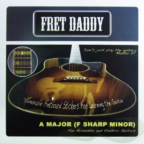 Fret Daddy/スケール教則シール 【メジャースケール（Aスケール）（エレキ/アコースティックギター用）】　