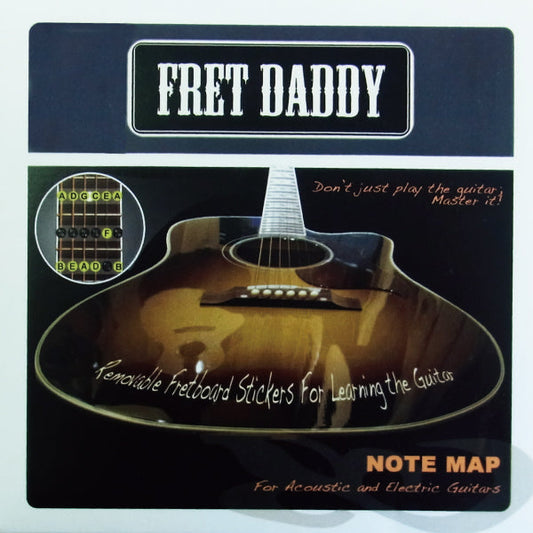 Fret Daddy/スケール教則シール 【フレットボードノートマップ（エレキ/アコースティックギター用）】　