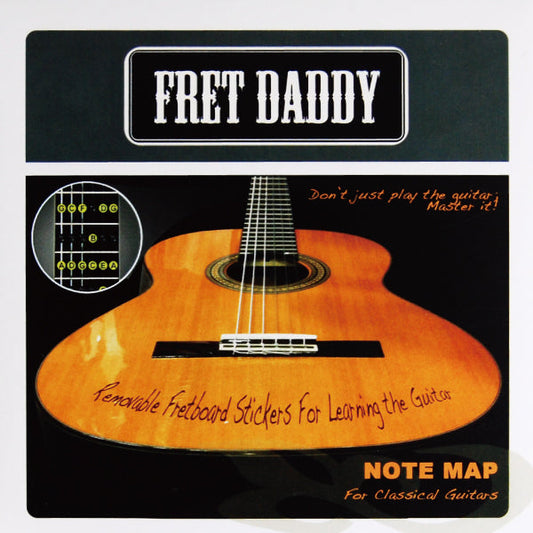 Fret Daddy/スケール教則シール 【フレットボードノートマップ（クラシックギター用）】　