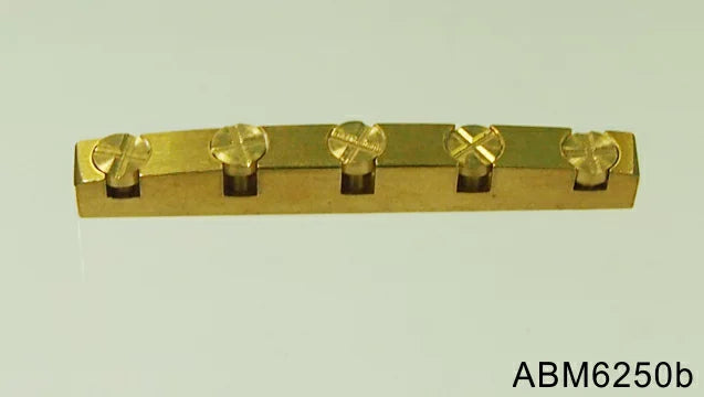 ABM/ABM6250B ブラス製アジャスタブルナット（５弦ベース用）ナット幅50mm